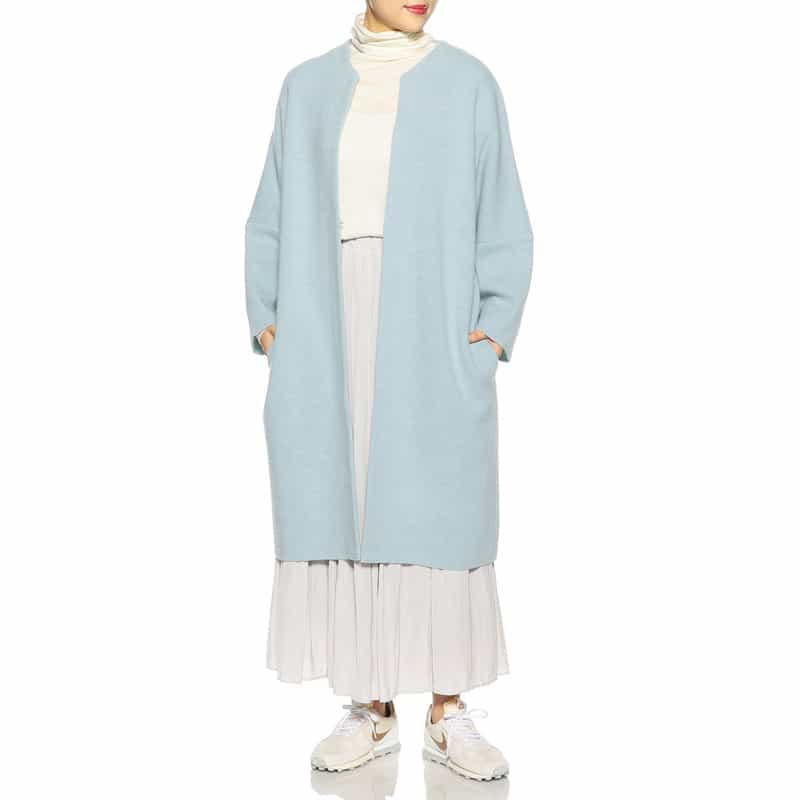 BARNEYS NEW YORK ニットコート LIGHT BLUE