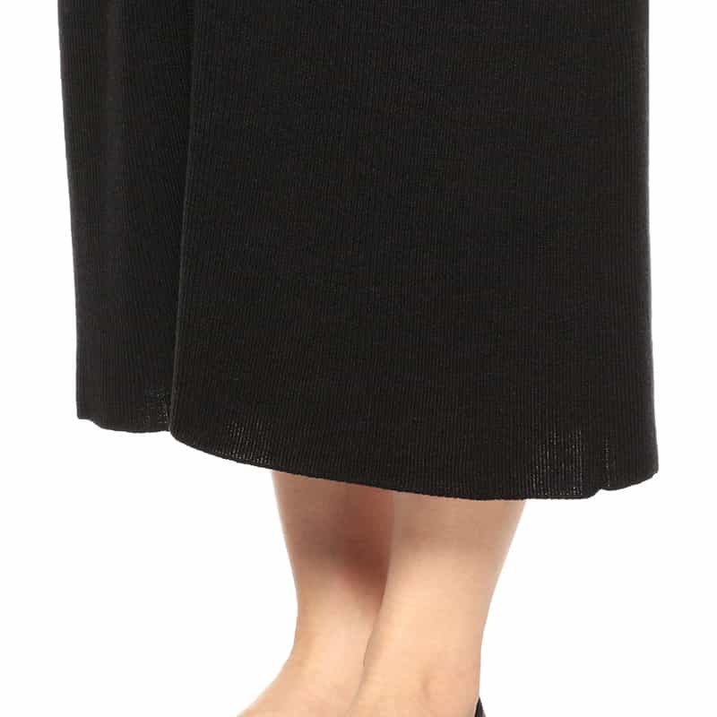 BARNEYS NEW YORK 2WAYリブニットロングカーディガンドレス BLACK