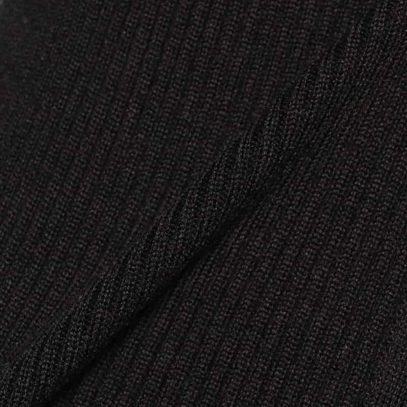 BARNEYS NEW YORK 2WAYリブニットロングカーディガンドレス BLACK