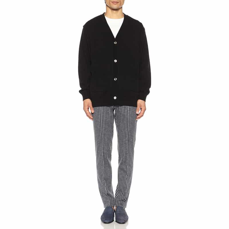 BARNEYS NEW YORK コットンニットカーディガン BLACK