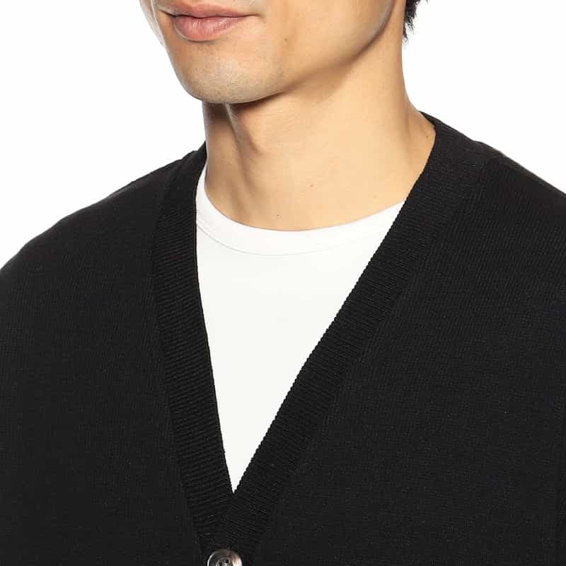 BARNEYS NEW YORK コットンニットカーディガン BLACK