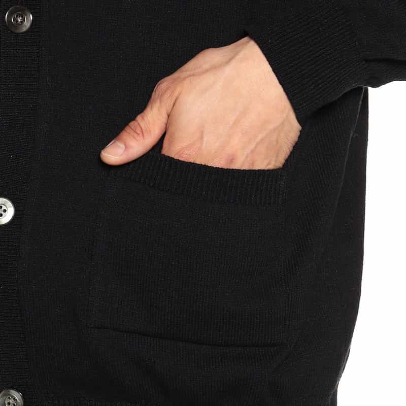 BARNEYS NEW YORK コットンニットカーディガン BLACK