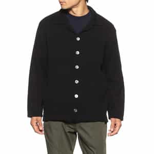 オープンカラーニットシャツ