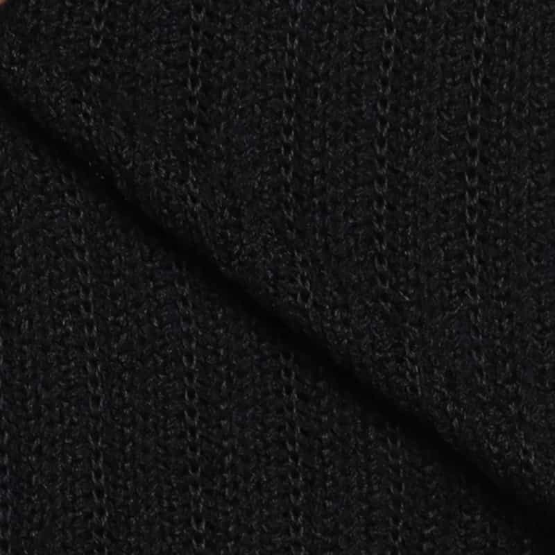 BARNEYS NEW YORK オープンカラーニットシャツ BLACK