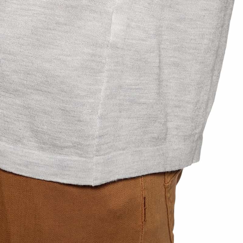 MANRICO CASHMERE カシミヤロングスリーブニットプルオーバー LIGHT GRAY