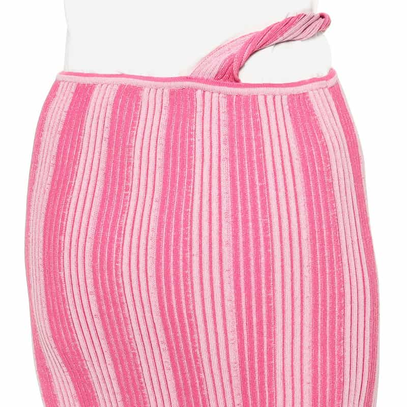 JACQUEMUS ストライプツイストスカート PINK