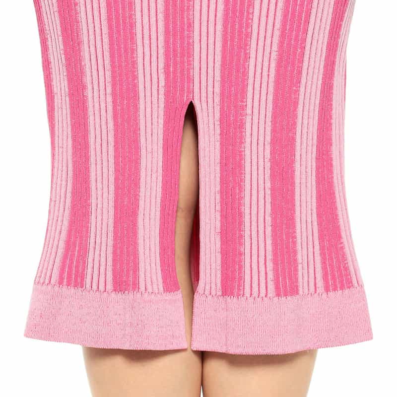 JACQUEMUS ストライプツイストスカート PINK