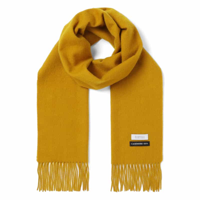 BARNEYS NEW YORK カシミヤ100％スカーフ（30×180） YELLOW