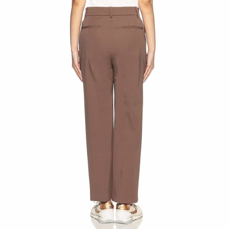 BARNEYS NEW YORK ウォッシャブルセンタープレス入りジャージーパンツ BROWN