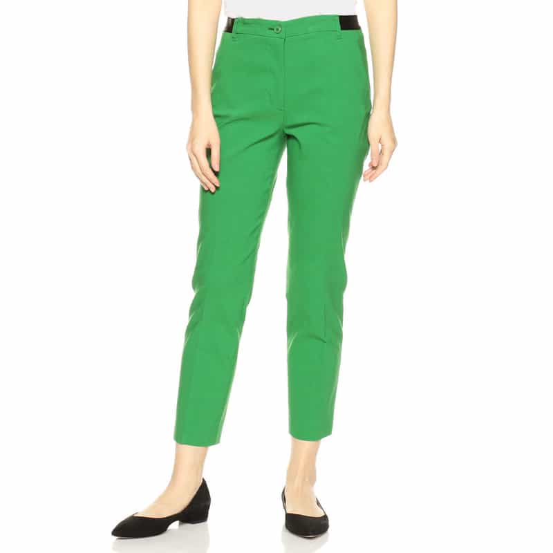 BARNEYS NEW YORK ウォッシャブルバックウエストゴムパンツ GREEN