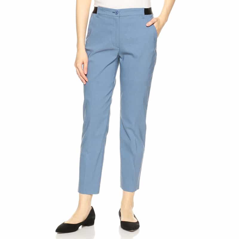 BARNEYS NEW YORK ウォッシャブルバックウエストゴムパンツ BLUE