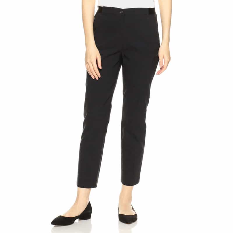 BARNEYS NEW YORK ウォッシャブルバックウエストゴムパンツ NAVY