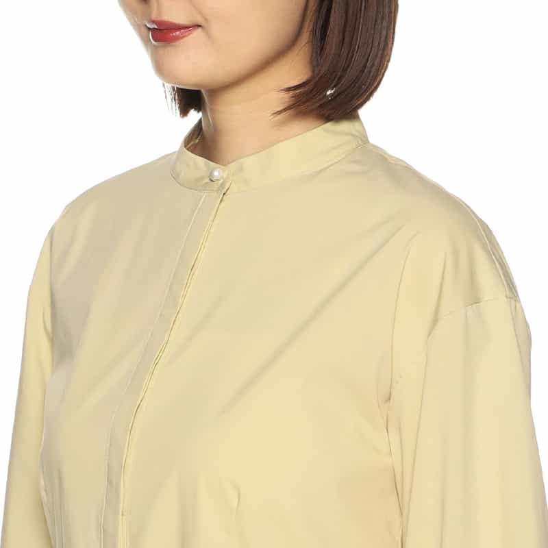 BARNEYS NEW YORK ウォッシャブルティアードシャツドレス LIGHT YELLOW