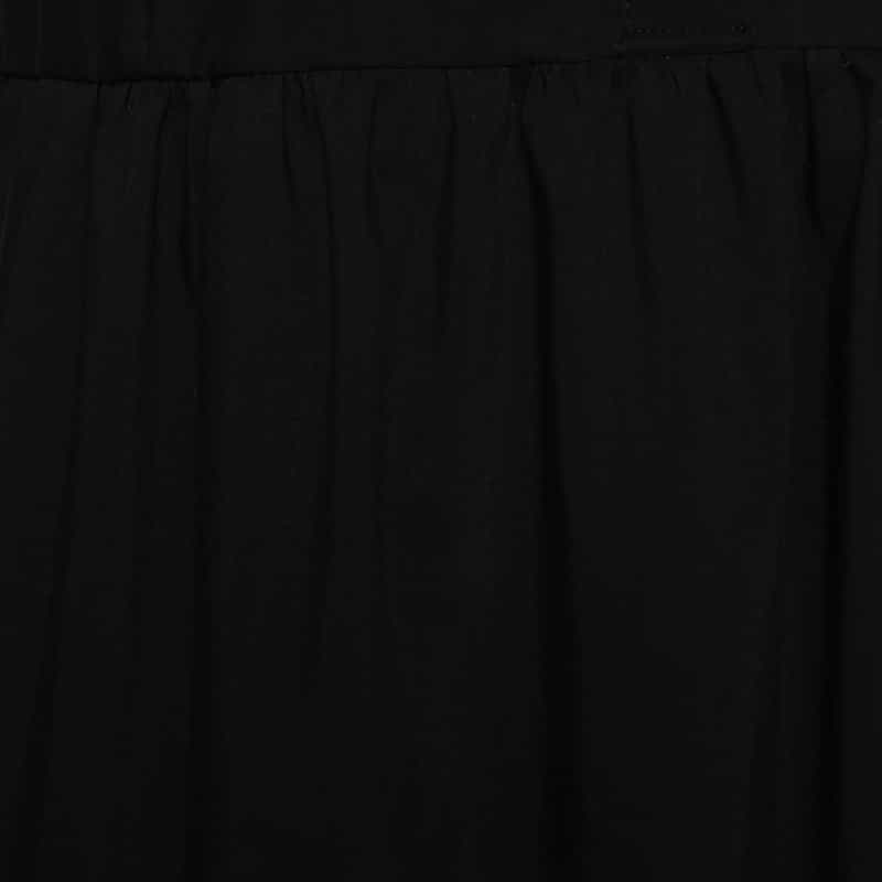 BARNEYS NEW YORK ウォッシャブルティアードシャツドレス BLACK