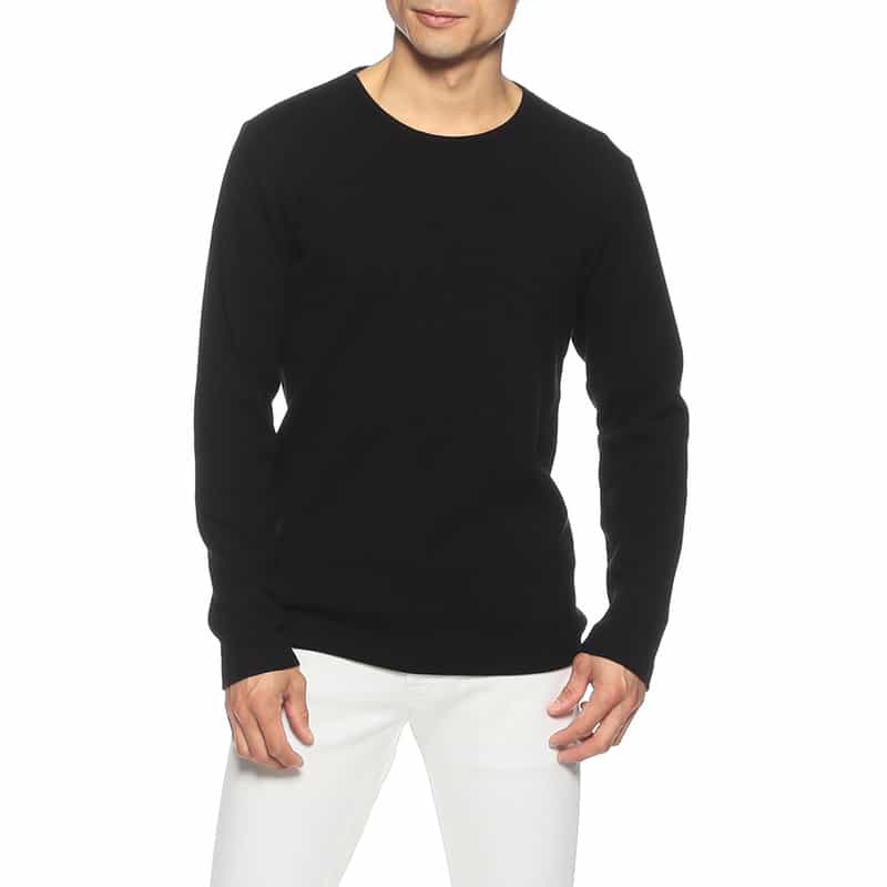 BARNEYS NEW YORK コットンカシミヤサーマルTシャツ BLACK