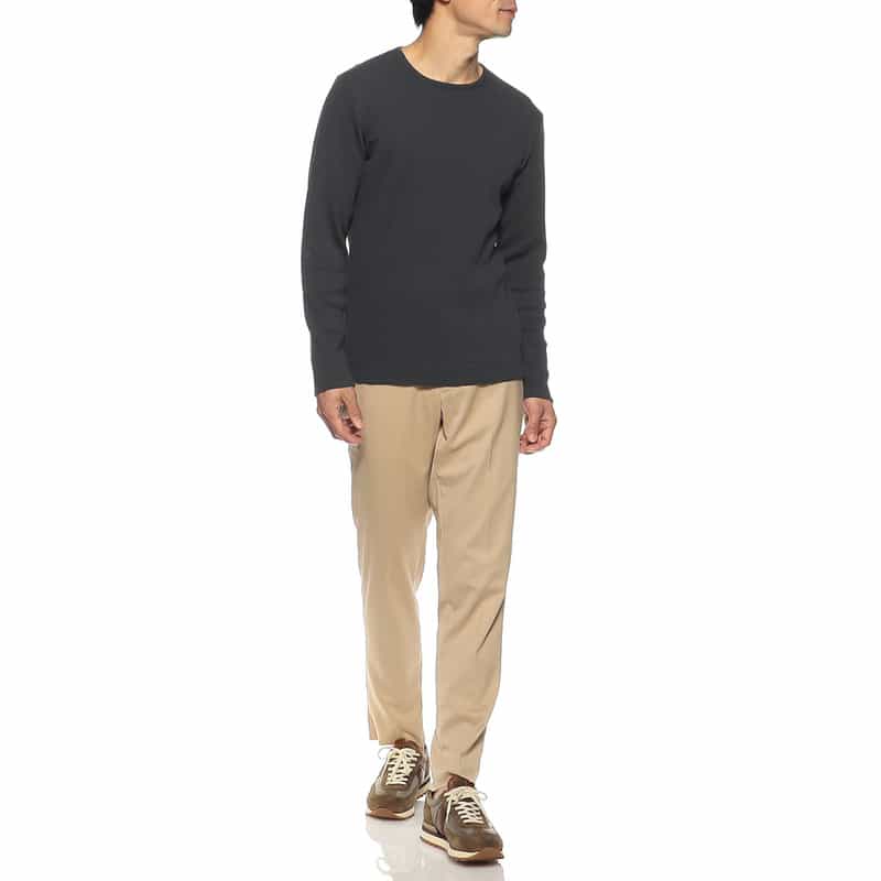 BARNEYS NEW YORK コットンカシミヤサーマルTシャツ DARK GRAY