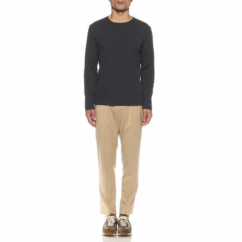 BARNEYS NEW YORK コットンカシミヤサーマルTシャツ DARK GRAY