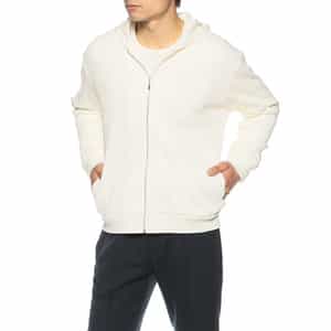 コットンカシミヤジップアップパーカ