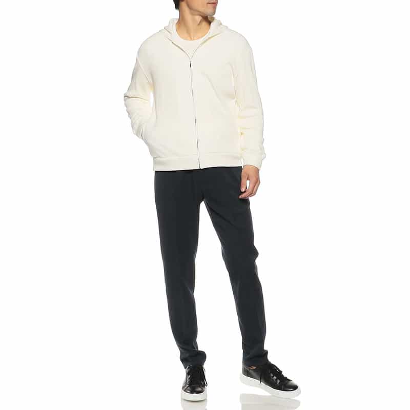 BARNEYS NEW YORK コットンカシミヤジップアップパーカ WHITE