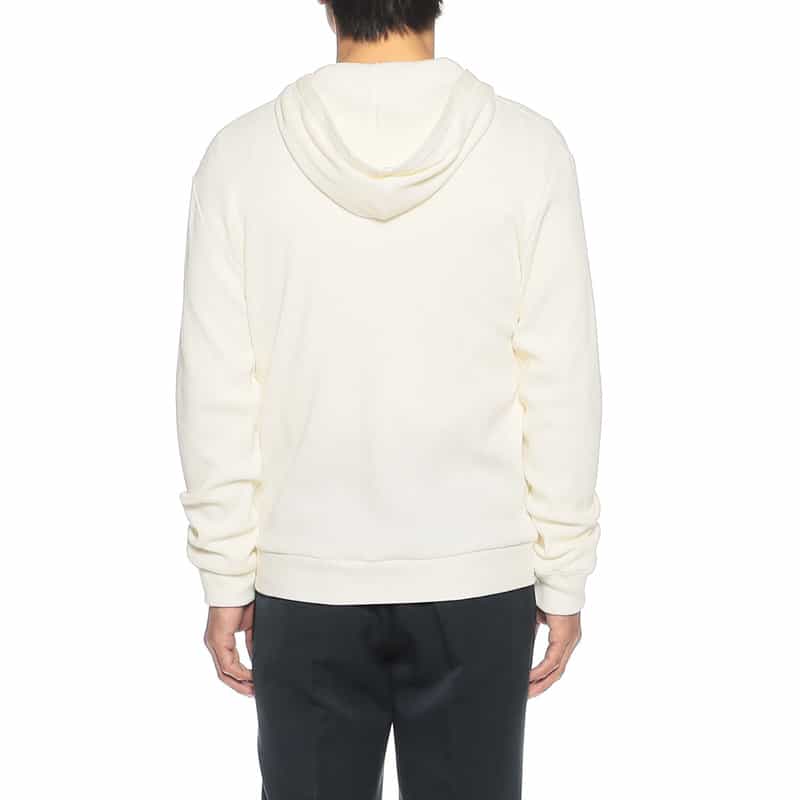 BARNEYS NEW YORK コットンカシミヤジップアップパーカ WHITE