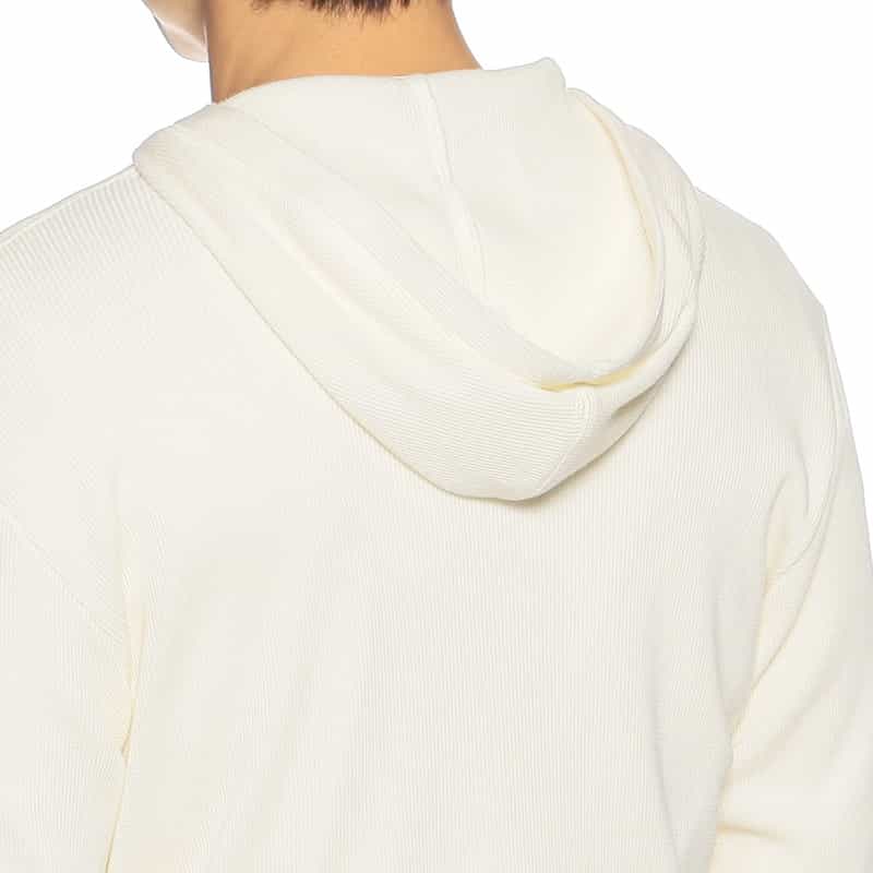 BARNEYS NEW YORK コットンカシミヤジップアップパーカ WHITE