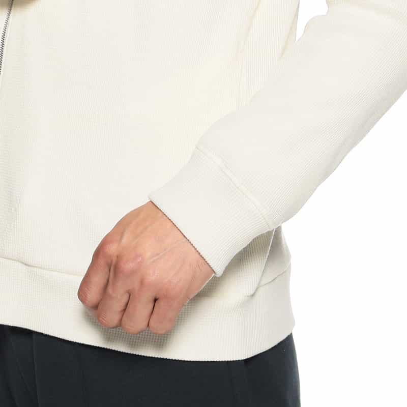 BARNEYS NEW YORK コットンカシミヤジップアップパーカ WHITE