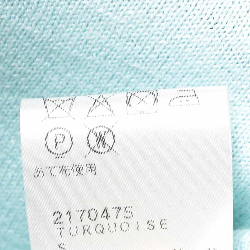 BARNEYS NEW YORK シルク×コットンニットプルオーバー TURQUOISE