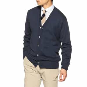 シルク×コットン Vネックニットカーディガン