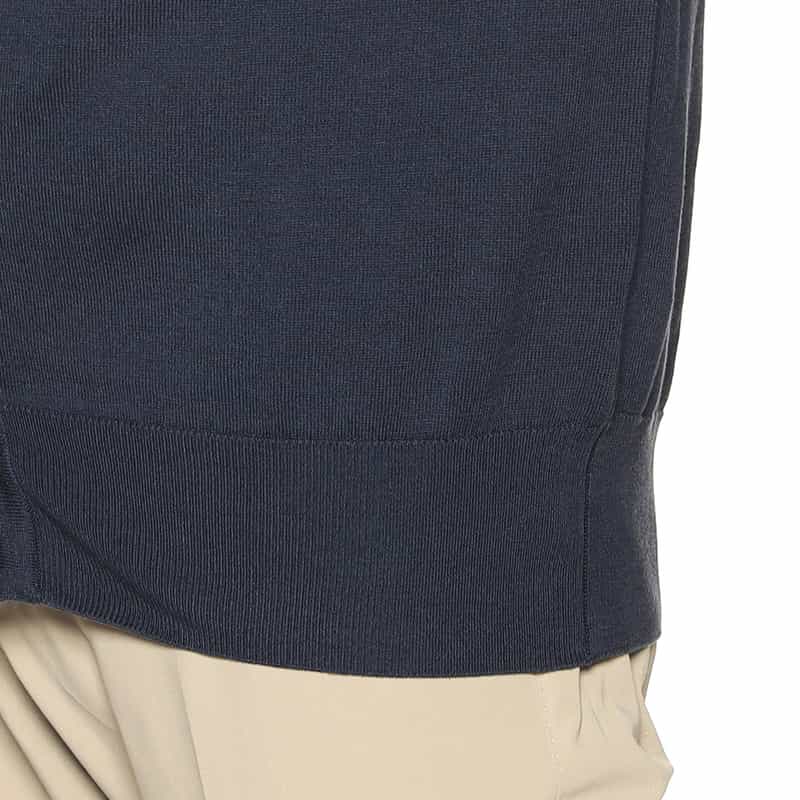 BARNEYS NEW YORK シルク×コットン Vネックニットカーディガン NAVY