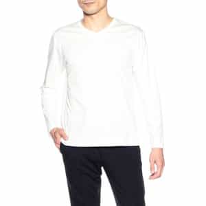 スムースVネックロングスリーブTシャツ