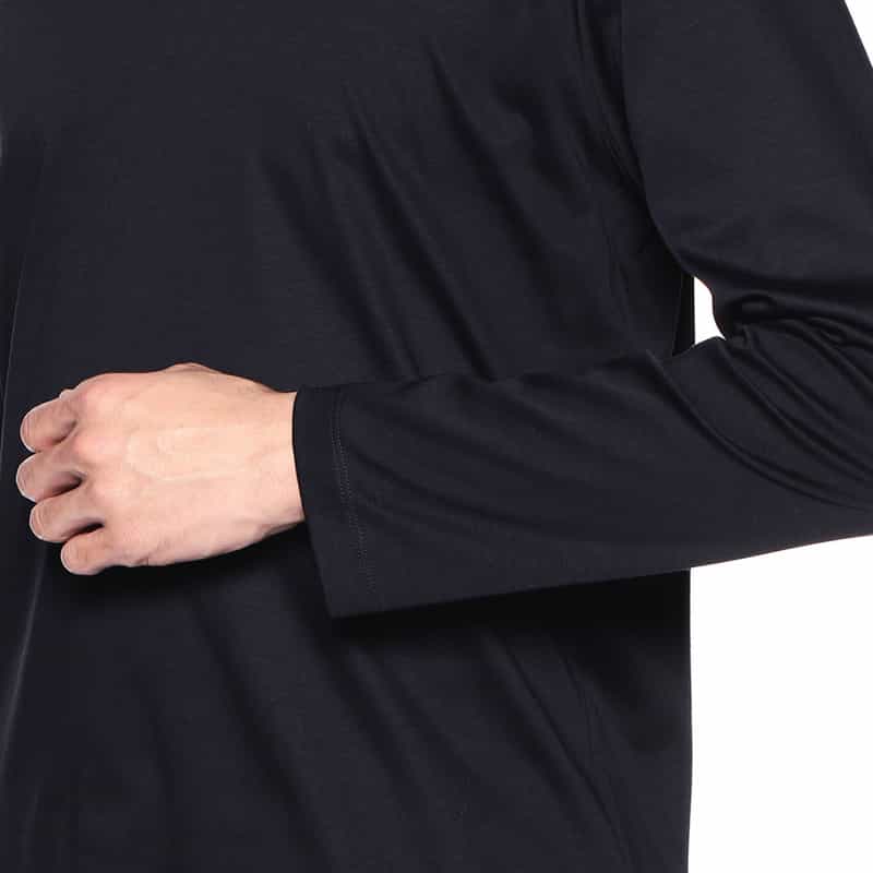 BARNEYS NEW YORK スムースVネックロングスリーブTシャツ NAVY