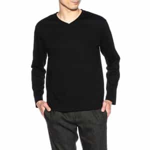 スムースVネックロングスリーブTシャツ