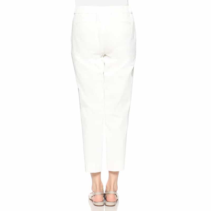 BARNEYS NEW YORK ウォッシャブル ボディシェルテーパードパンツ WHITE