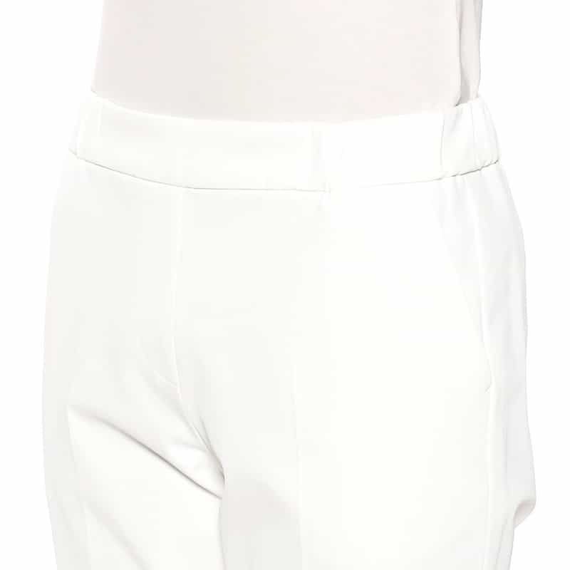 BARNEYS NEW YORK ウォッシャブル ボディシェルテーパードパンツ WHITE