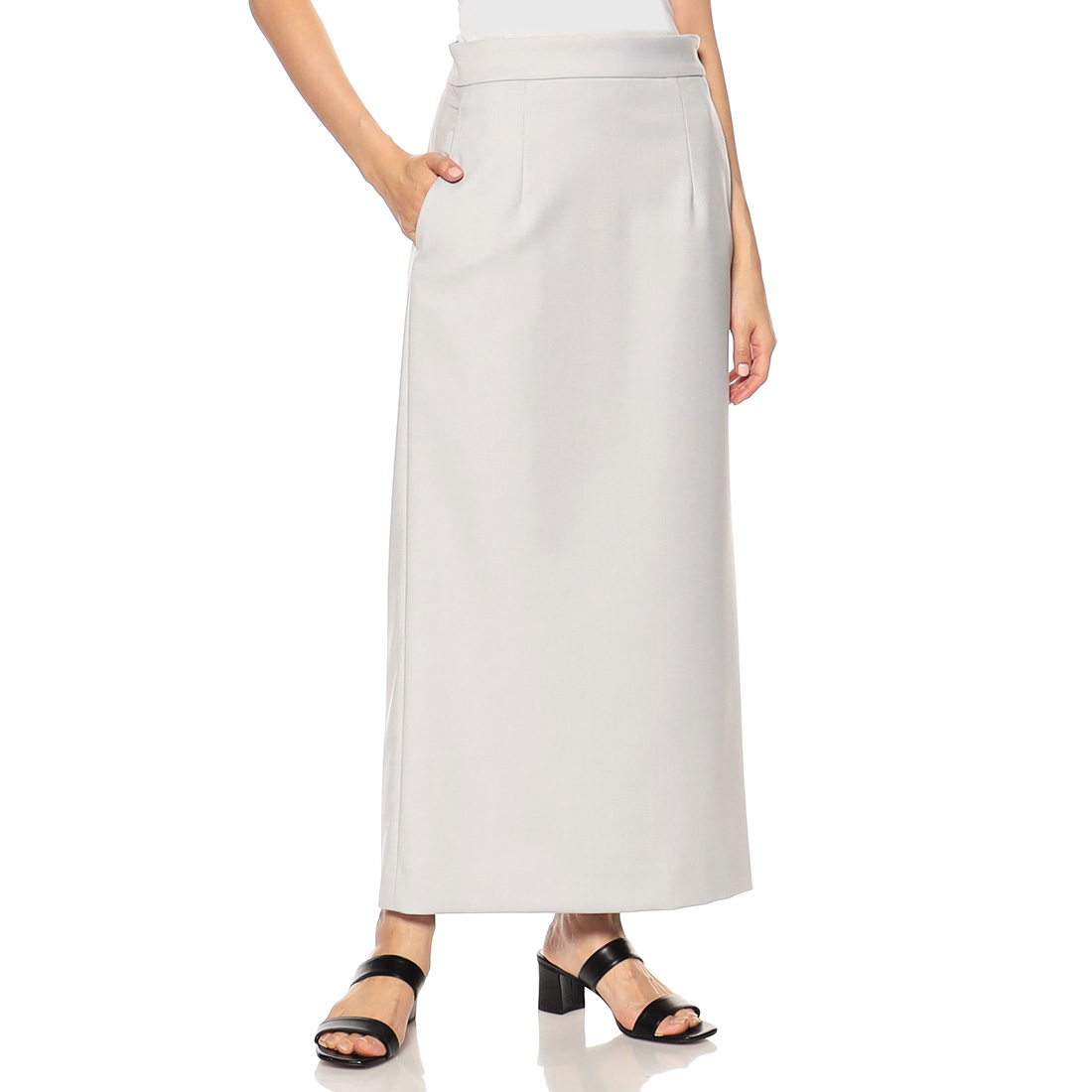 ウォッシャブルロングタイトスカート