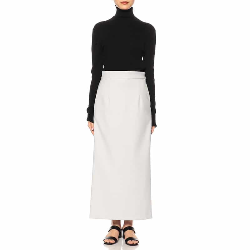 BARNEYS NEW YORK ウォッシャブルロングタイトスカート LIGHT BLUE