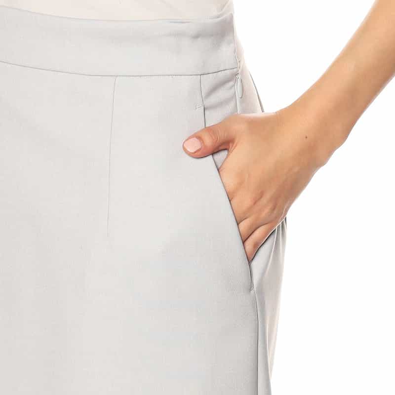 BARNEYS NEW YORK ウォッシャブルロングタイトスカート LIGHT BLUE