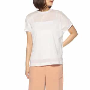 バックタックシアーカットソー（キャミソール付き）