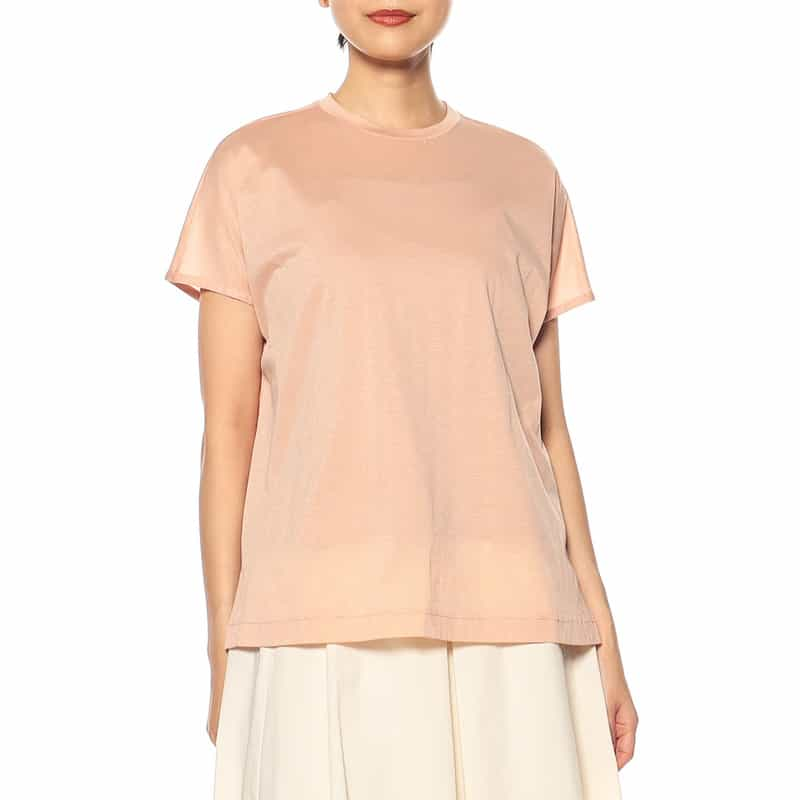 BARNEYS NEW YORK バックタックシアーカットソー（キャミソール付き） LIGHT PINK