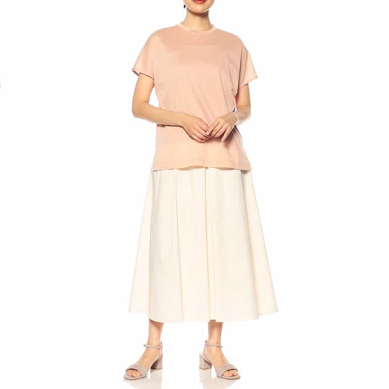 BARNEYS NEW YORK バックタックシアーカットソー（キャミソール付き） LIGHT PINK