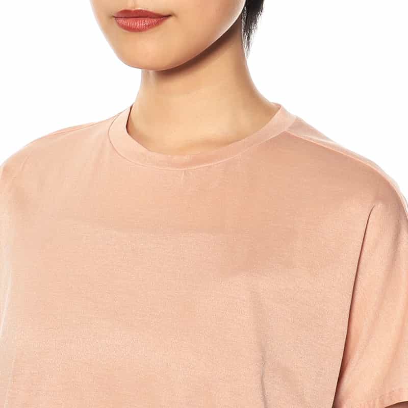 BARNEYS NEW YORK バックタックシアーカットソー（キャミソール付き） LIGHT PINK