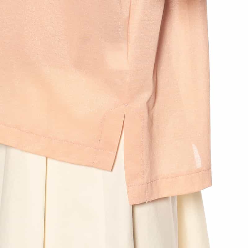 BARNEYS NEW YORK バックタックシアーカットソー（キャミソール付き） LIGHT PINK