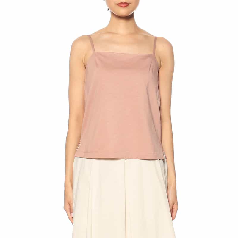 BARNEYS NEW YORK バックタックシアーカットソー（キャミソール付き） LIGHT PINK