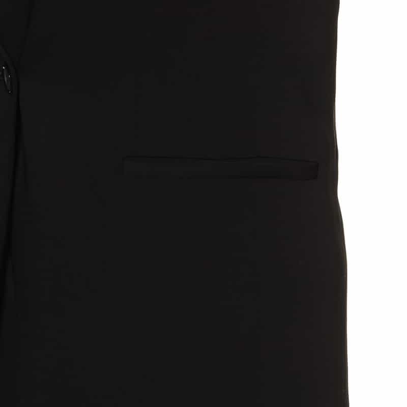 BARNEYS NEW YORK セットアップウォッシャブルノーカラージャケット BLACK