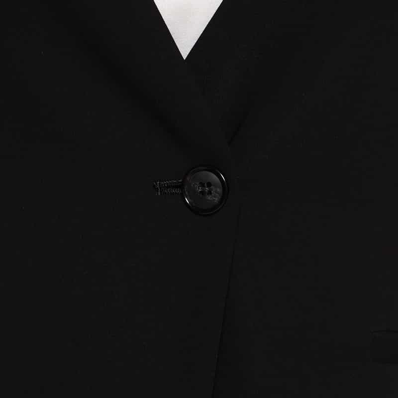 BARNEYS NEW YORK セットアップウォッシャブルノーカラージャケット BLACK