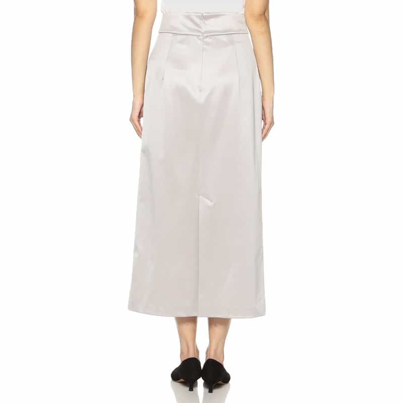 BARNEYS NEW YORK セットアップウォッシャブルシャイニージャージースカート LIGHT GRAY