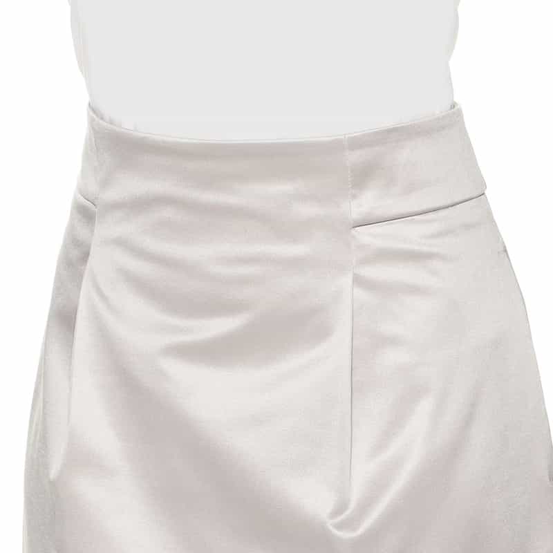 BARNEYS NEW YORK セットアップウォッシャブルシャイニージャージースカート LIGHT GRAY