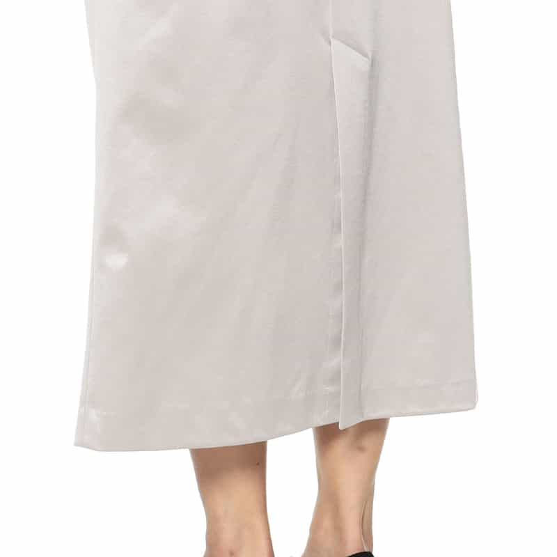 BARNEYS NEW YORK セットアップウォッシャブルシャイニージャージースカート LIGHT GRAY