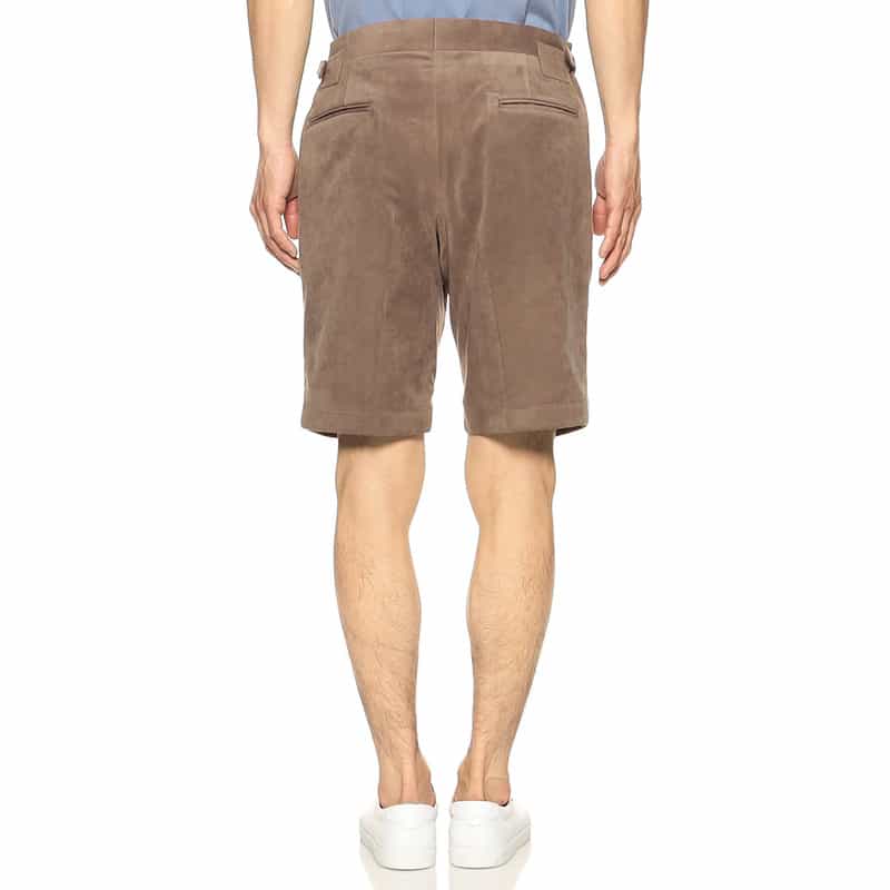 IGARASHI TROUSERS ウルトラスエードツータックショーツ BROWN