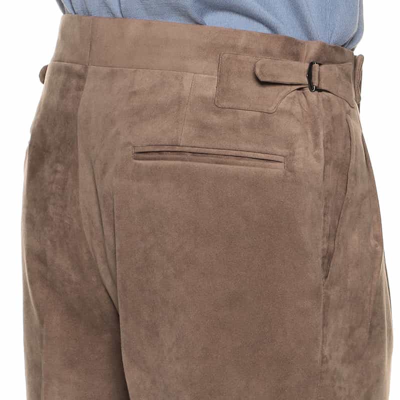 IGARASHI TROUSERS ウルトラスエードツータックショーツ BROWN